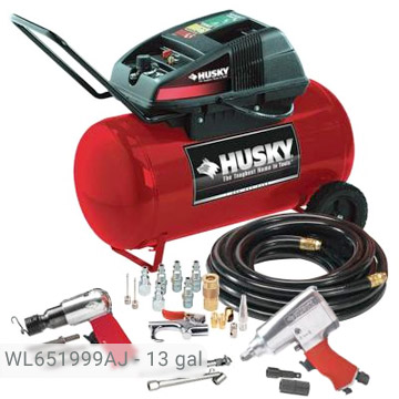 Air Compressor Kit With 13 pc Accessory Kit (6 gal)