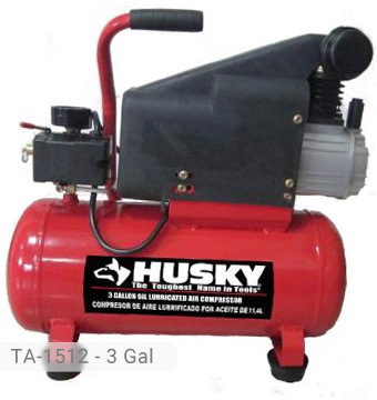 Husky 3 Gallon Air Compressor, TA-1512