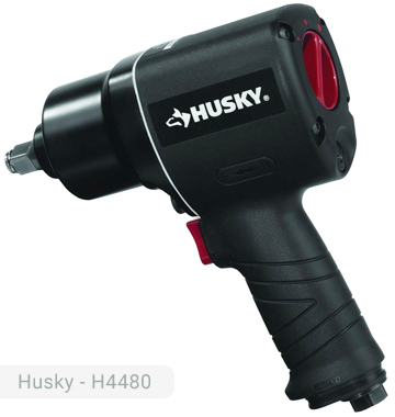Husky 1/2" Imch Impact Wrench H4480 90 PSI 800 Ft-lbs 7000 RPM 4 SCFM for sale online 