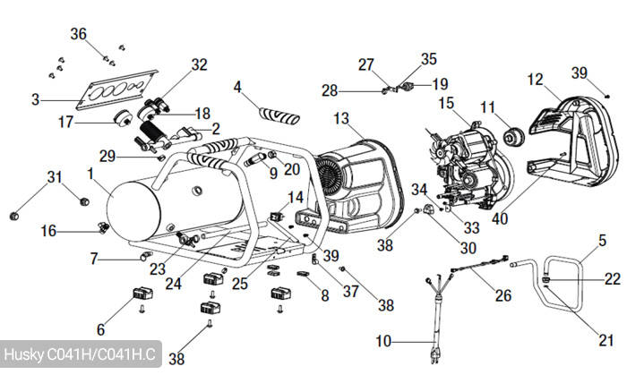 Husky C041H/C041H.C Parts