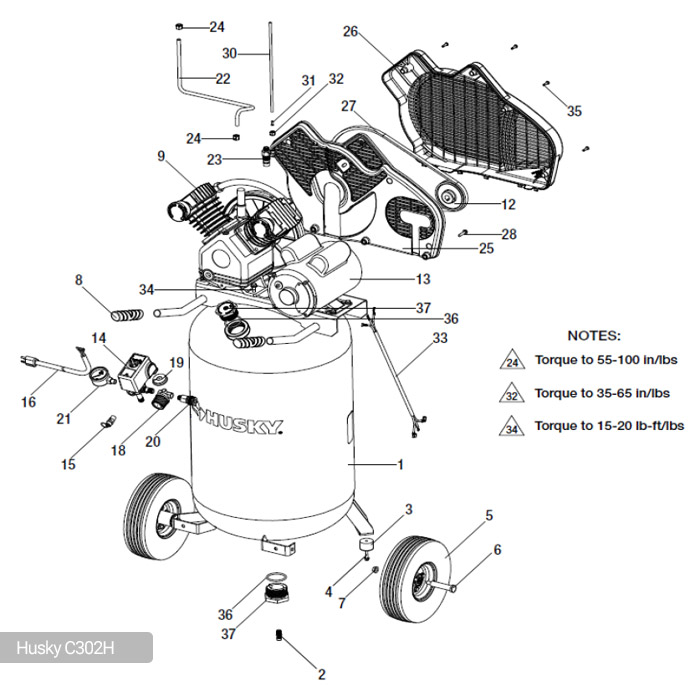 Husky C302H Parts