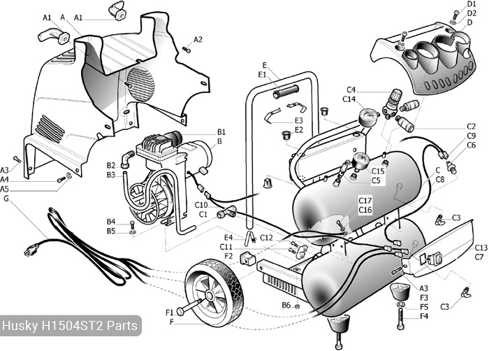 Husky H1504ST2 Parts