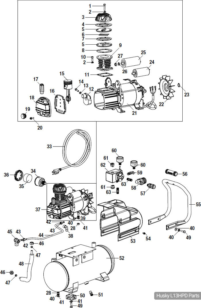 Husky L13HPD Parts