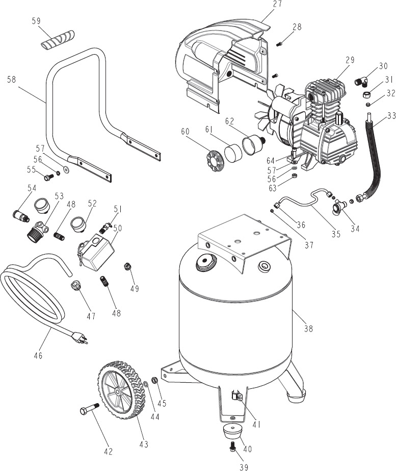 Husky 60 Gallon Air Compressor Wiring Diagram