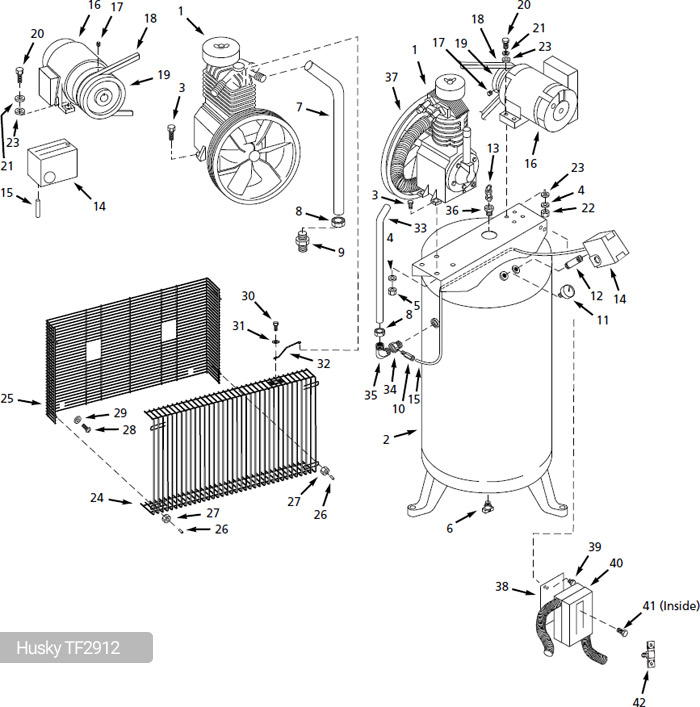 Husky TF2912 Parts