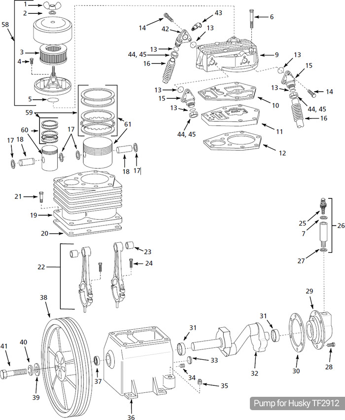 Husky TF2912 Pump Parts