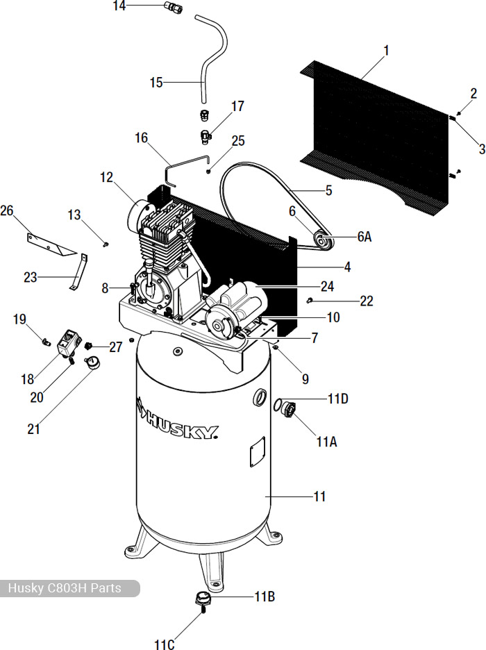 Husky C803H Parts