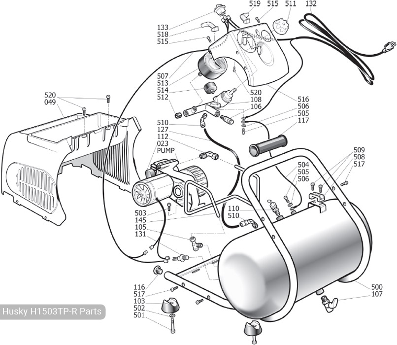 Husky H1503TP-R Parts