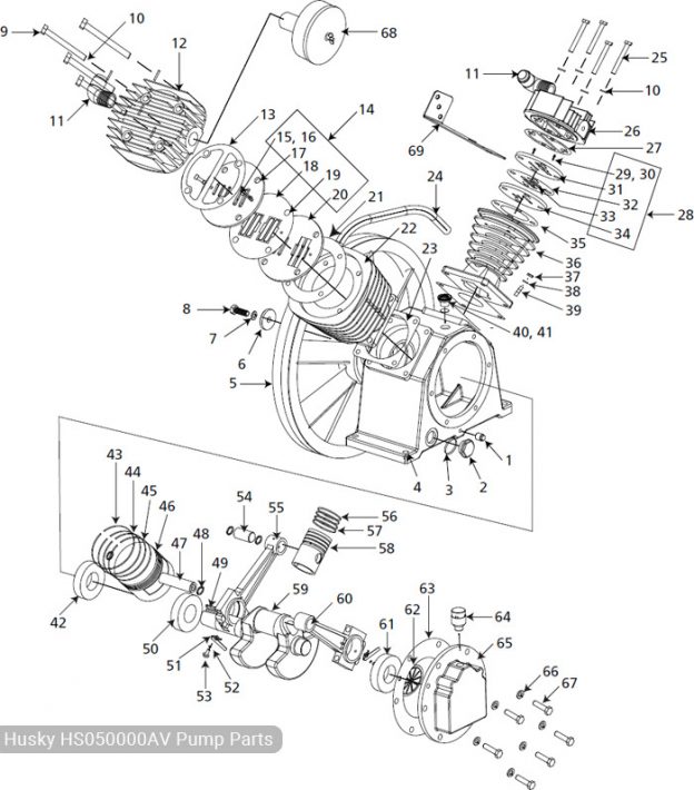 Husky 20 Gal Air Compressor Parts Diagram