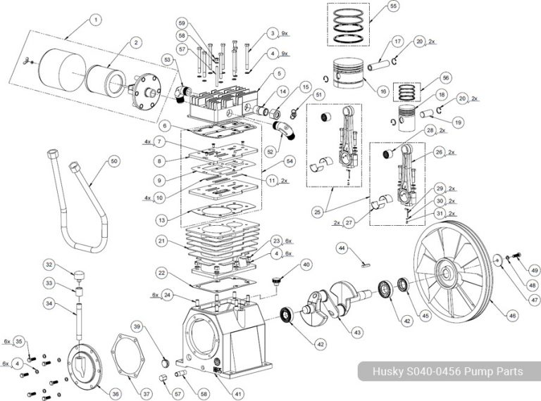 Husky 20 Gallon Air Compressor, C201H Parts
