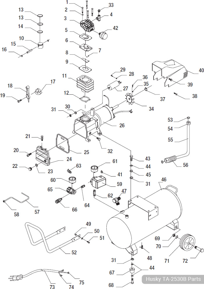 Husky TA-2530B Parts