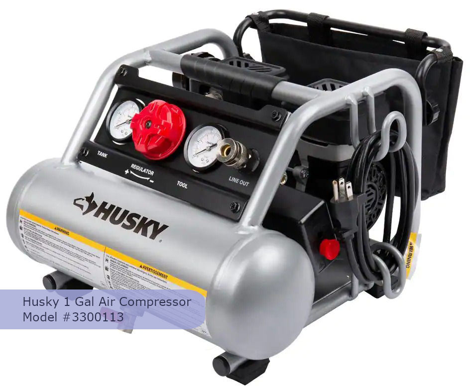Husky 1 Gal. Portable Air Compressor - Model #3300113 - Review & More