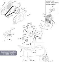 Campbell Hausfeld 20 Gal  Air Compressor VT6290 Parts