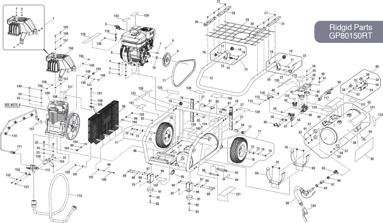 Ridgid GP80150RT Parts