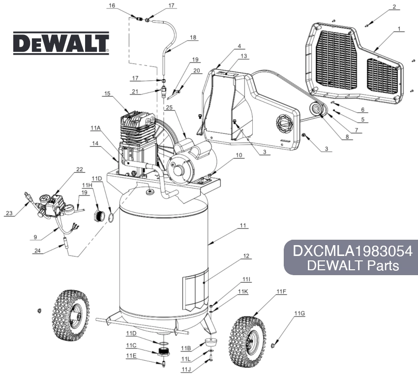 DEWALT / DEVILBISS AC-0331 3-Inch OD Air Compressor Filter Element – Fits Craftsman Too