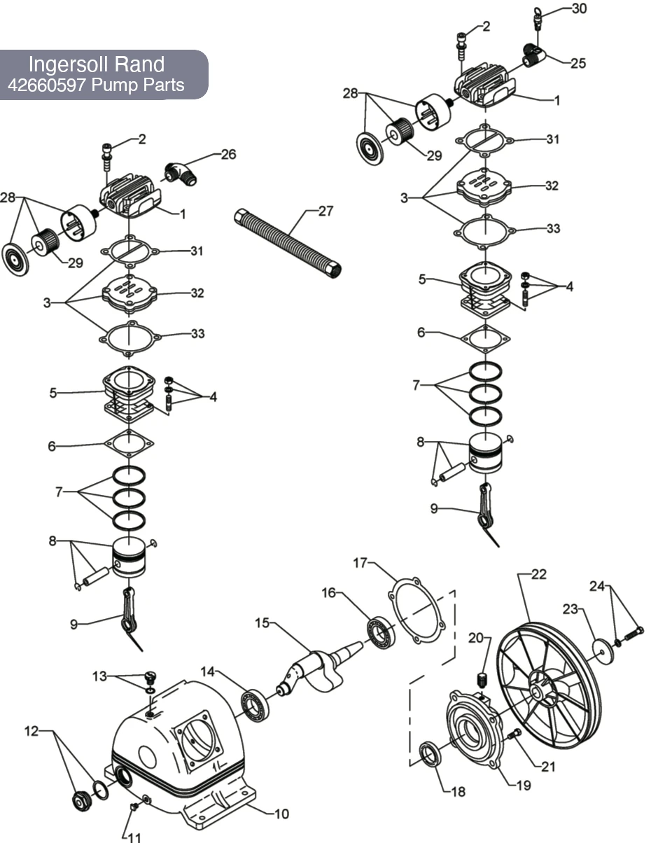 Ingersoll Rand 42660597 Pump Parts Diagram