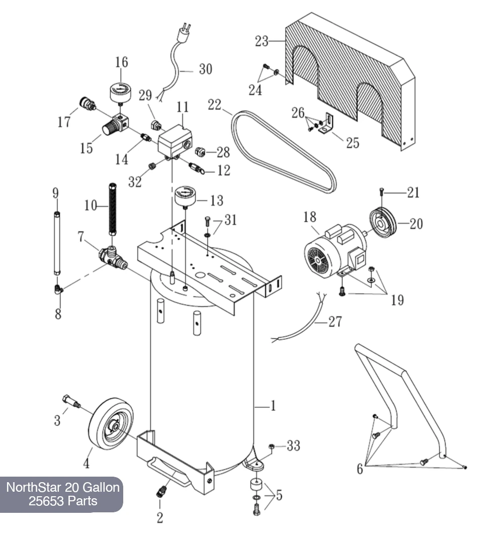 NorthStar 25653 Parts Diagram