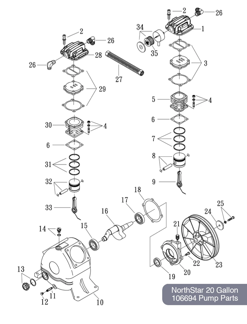 NorthStar 106694 Pump Parts Diagram NorthStar 106694 Pump Parts Diagram