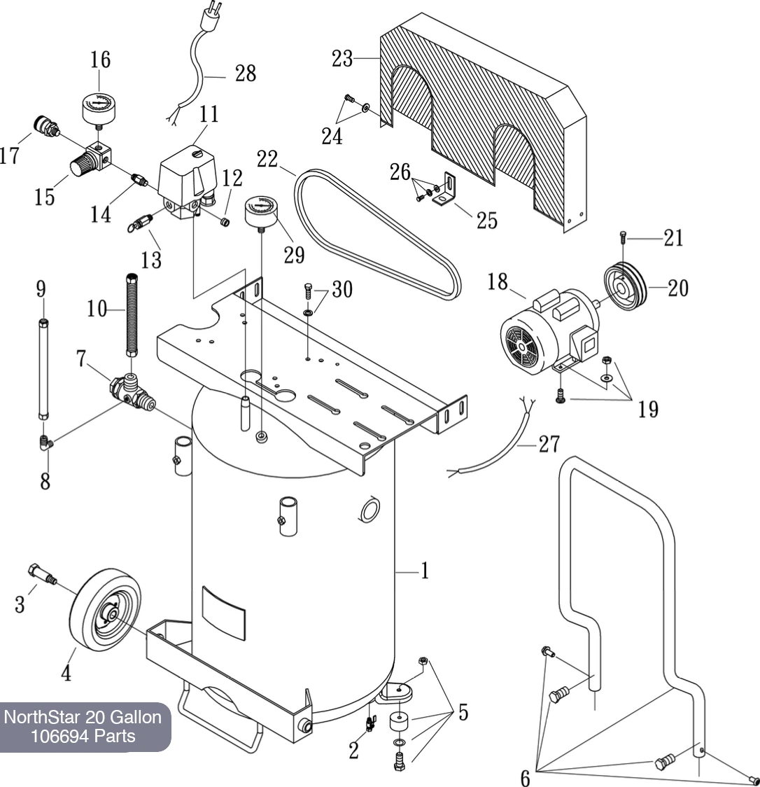 NorthStar 106694 Parts Diagram NorthStar 106694 Parts Diagram