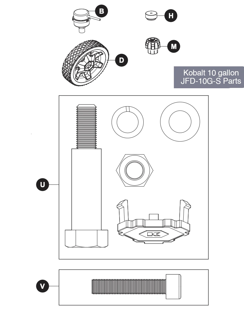 Kobalt JFD-10G-S Parts Diagram