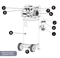 Kobalt 26 Gal Air Compressor Parts – 3332644