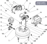 Ridgid 6 Gal Air Compressor Parts – 02106416