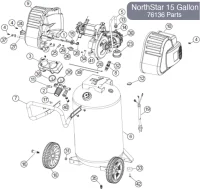 NorthStar 15 Gallon Air Compressor Parts – 76136