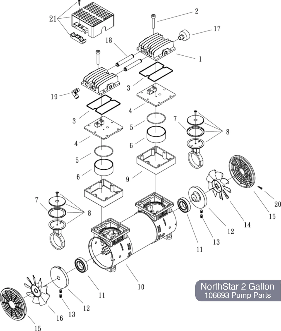 NorthStar 106693 Pump Parts Diagram