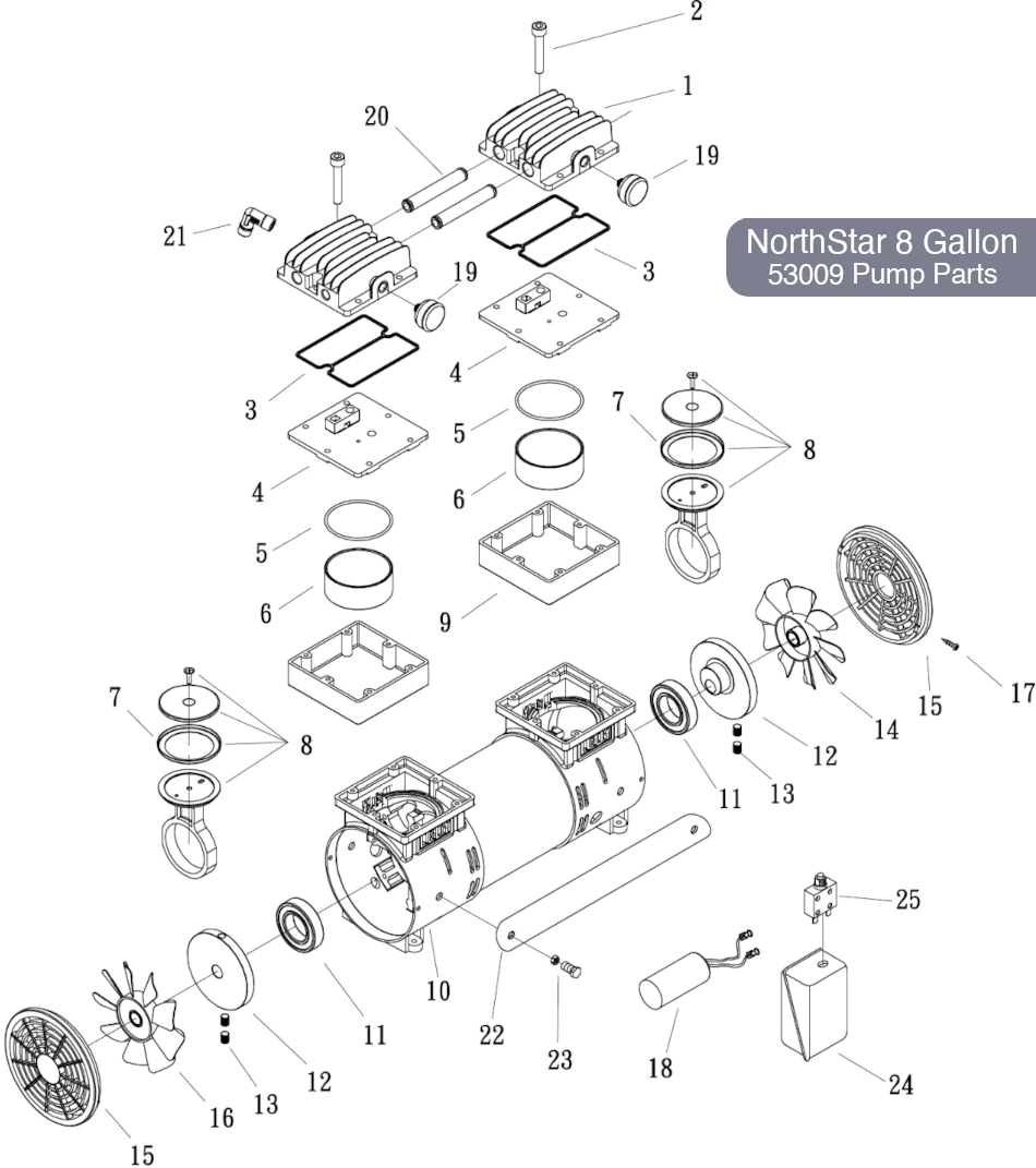 NorthStar 53009 Pump Parts Diagram