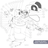 NorthStar 80 Gal Air Compressor Parts – 459232, 459242