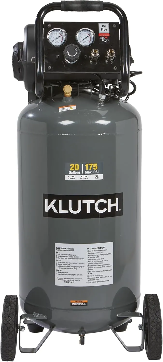 Klutch 20-Gallon Air Compressor